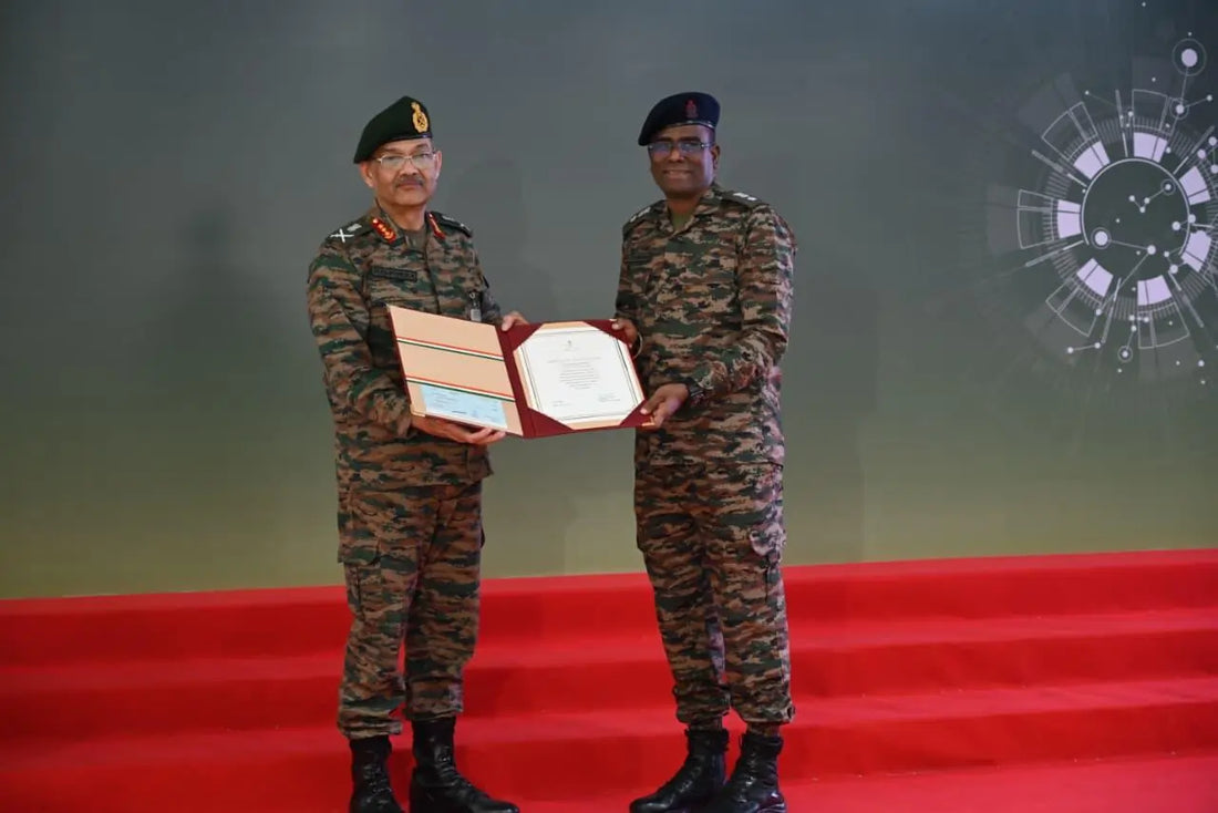 Lt Col Velmurugan Honored at InnoYoddha 2025 for Innovative Man-Portable Composite Frame System