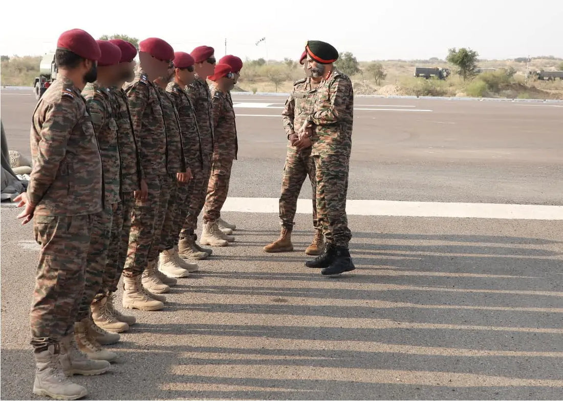 Lt Gen HS Vandra Evaluates Russell’s Vipers Desert Warfare Training at Mahajan Ranges