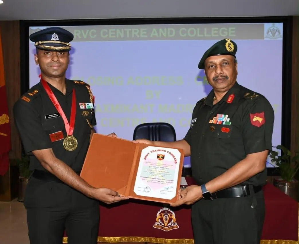 Lieutenant Colonel Philip Varghese Excels as Top Student in Indian Army's Canine Medicine and Surgery Course