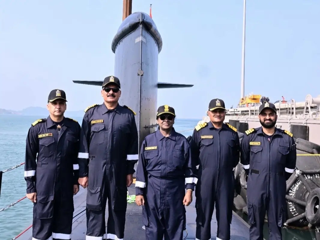 President Droupadi Murmu Embarks on Submarine INS Vaghsheer Sortie