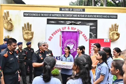 Prayagraj Students Celebrate Raksha Bandhan With Indian Army Soldiers at HQ Purva UP & MP Sub Area