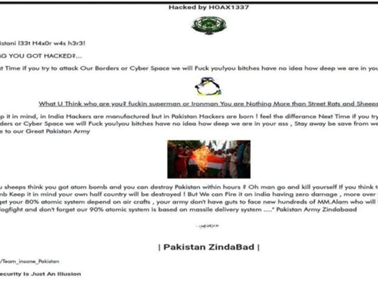 Himachal Pradesh University's Website Hacked, Featuring Anti-India Messaging and Flag Burning Image