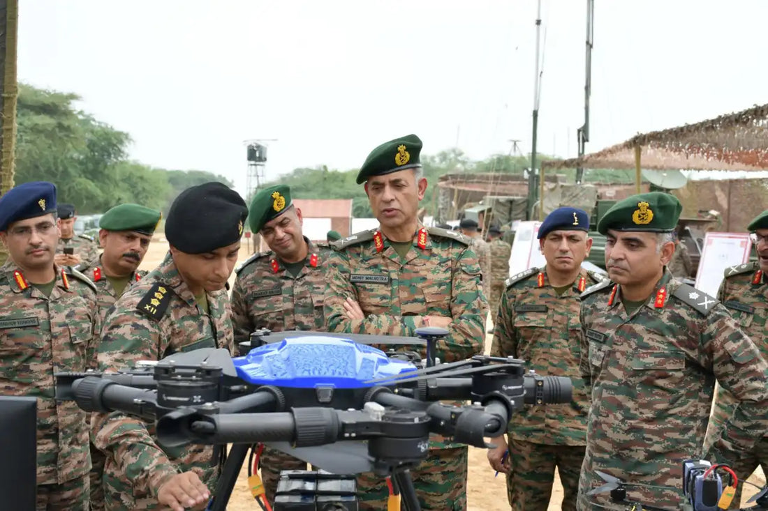 Lt Gen Mohit Malhotra Reviews Drone, Counter-Drone Innovation and Combat Readiness at Hisar Military Station