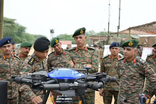 Lt Gen Mohit Malhotra Reviews Drone, Counter-Drone Innovation and Combat Readiness at Hisar Military Station