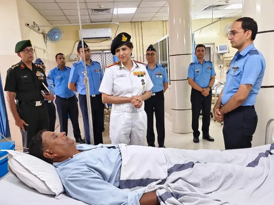 Surgeon Vice Admiral Arti Sarin Assesses Medical Preparedness and Infrastructure at Kanpur Air Force Hospital