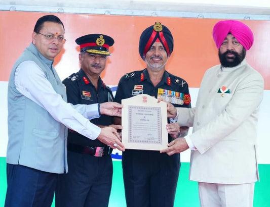Governor Honors Uttarakhand Sub Area for Disaster Relief, Veterans’ Welfare and Civil-Military Coordination