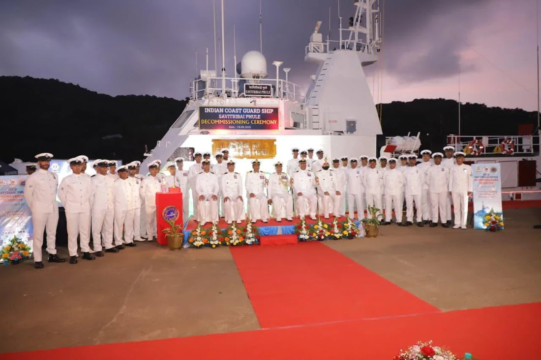 ICGS Savitribai Phule Decommissioned at Karwar After Distinguished Service to Coast Guard