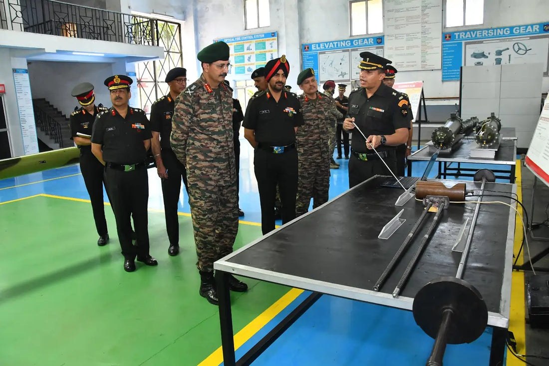 Lt Gen Sharma Evaluates Technological Advancements at EME School Vadodara