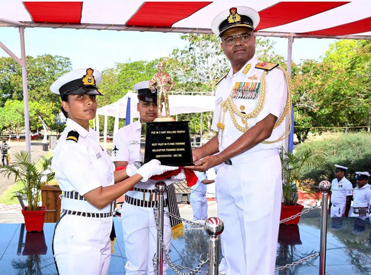 First Woman Pilot Wins FOCINC(East) Trophy at Indian Navy Helicopter Training School Graduation