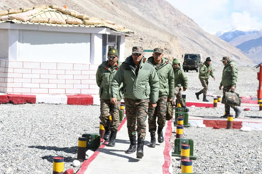 Lt Gen Pratik Sharma Assesses Security and Preparedness in Northern Command's Ladakh Sector