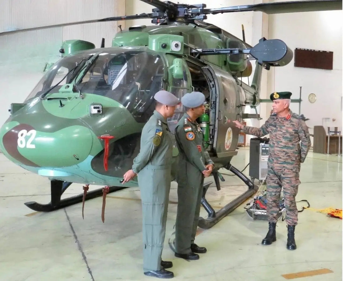 GOC of Rising Star Corps Evaluates Readiness of Indian Army Aviation Forward Bases