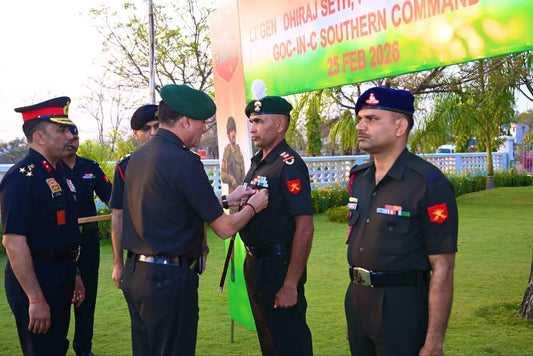 Lt Gen Dhiraj Seth Evaluates Training Standards at NCO Academy Dhana