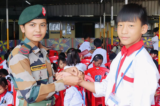 Assam Rifles Celebrates Raksha Bandhan with School Students in Kiphire, Nagaland