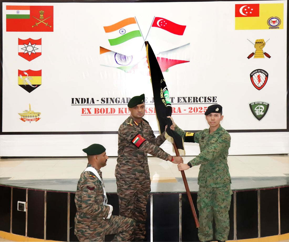 "Indian and Singaporean Armed Forces Launch 14th Exercise Bold Kurukshetra in Jodhpur"