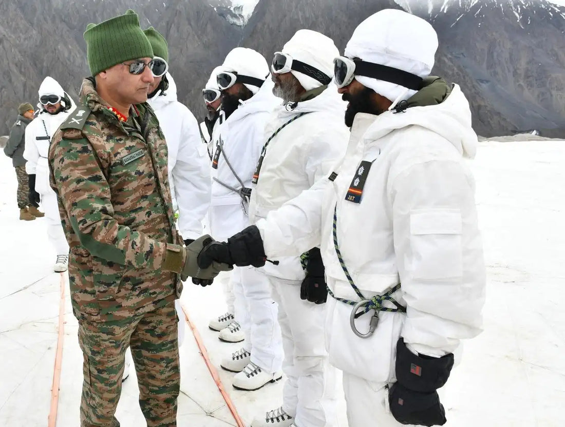 Lt Gen Madanraj Pande Assesses Combat Readiness of Indian Troops on Siachen Glacier