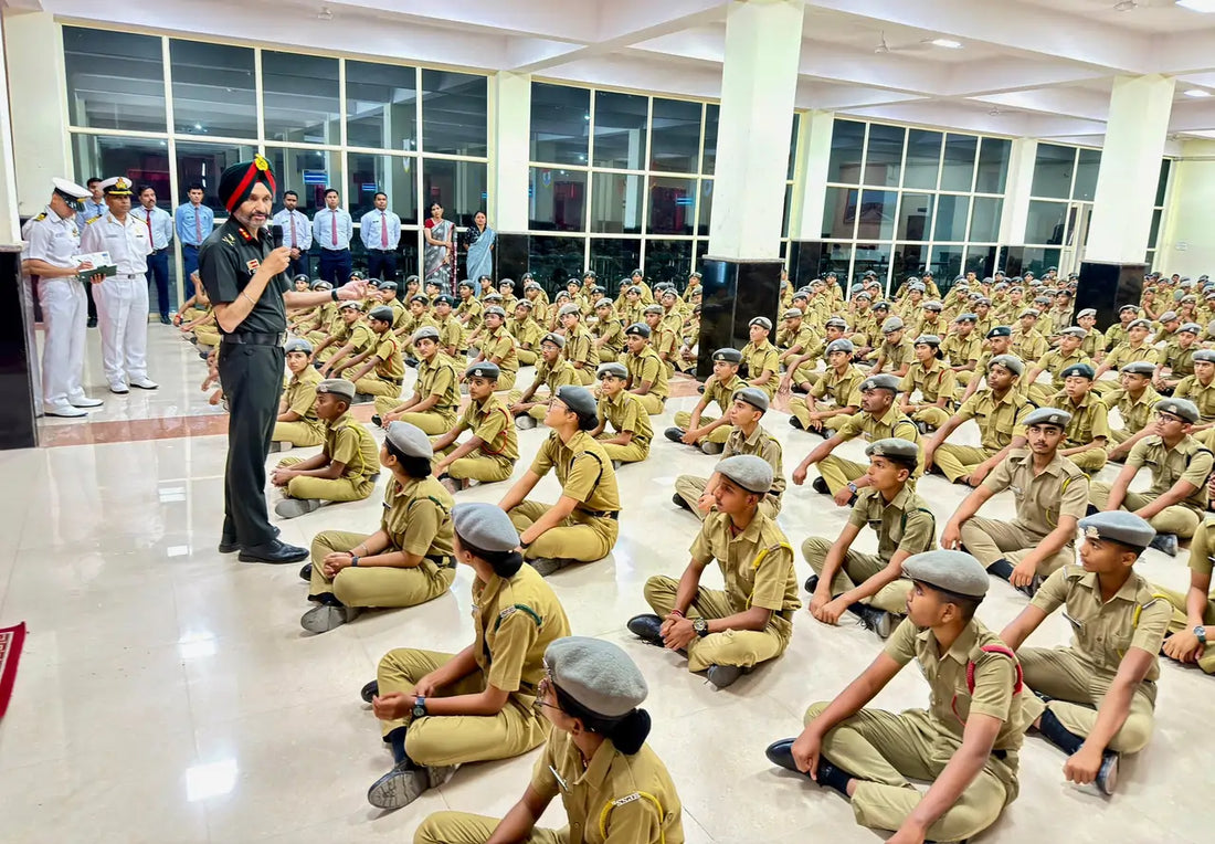 Maj Gen Mandeep Singh Evaluates Training and Infrastructure at Sainik School Jhansi