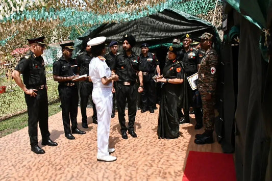 Surgical Vice Admiral Arti Sarin Evaluates Readiness of Dehradun Military Field Hospitals