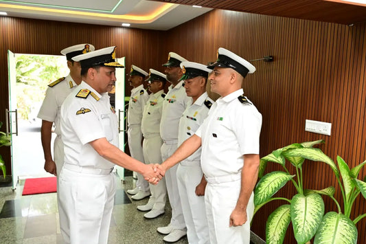 Vice Admiral Sameer Saxena Inspects Naval Station Mandovi, Commends Infrastructure and Training Excellence
