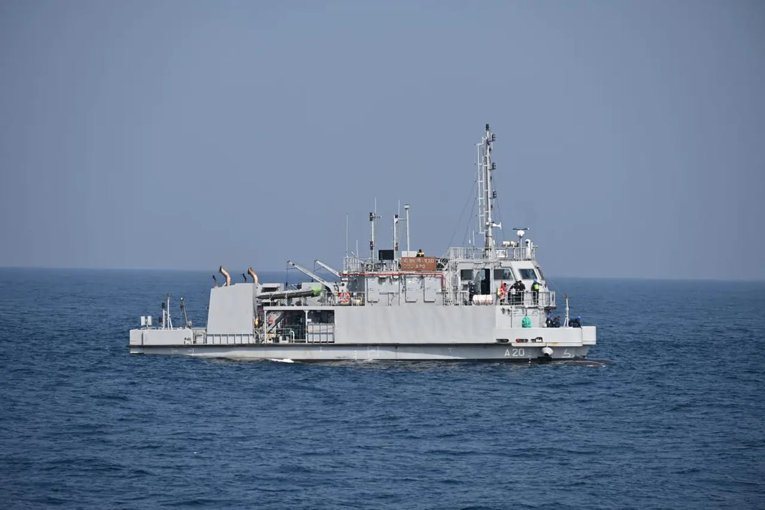 Indian Navy Commissions First Indigenously Built Diving Support Craft DSC A20 in Kochi
