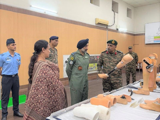 Air Chief Marshal Visits Pune's Artificial Limb Centre, Honors Injured Operation Sindoor Veteran
