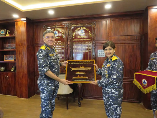 Surg Vice Admiral Arti Sarin Conducts Medical Facilities Review at Karwar Naval Base