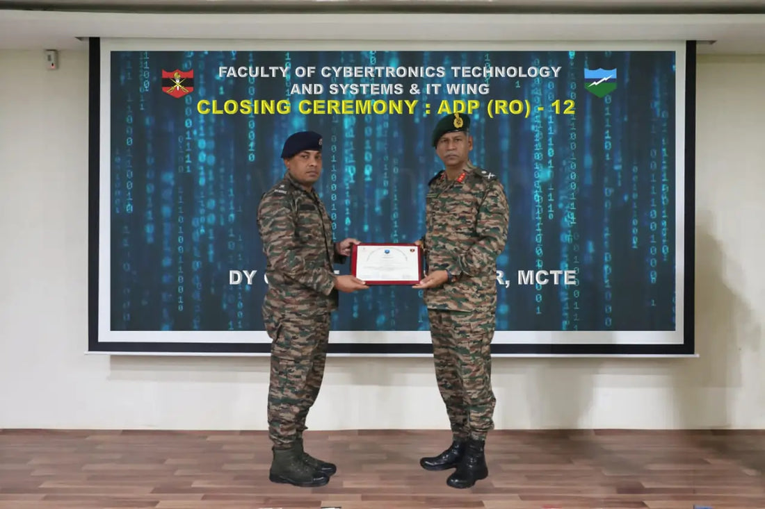 Major Boopathi B Recognized as Best Student at MCTE Mhow's Advanced Data Processing Course Completion