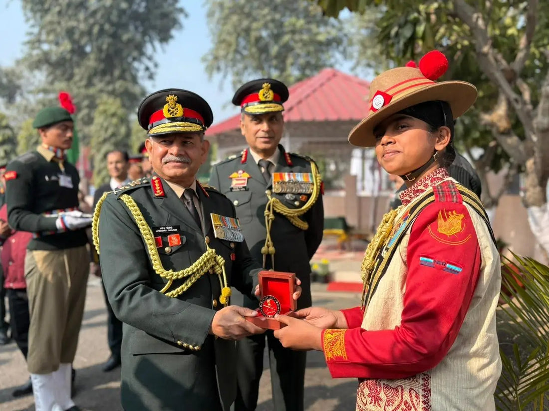 COAS General Upendra Dwivedi Awards COAS Medallion to Cadet Priya Kumari at Republic Day Camp 2026