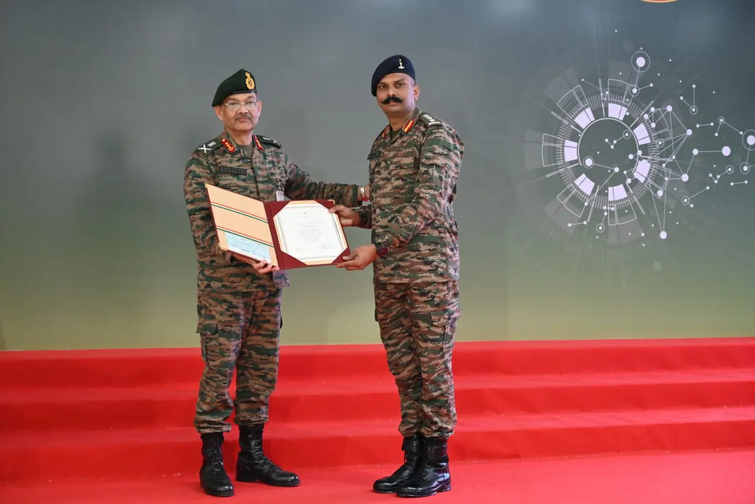 Colonel Govind and Subedar Saudagar Recognised at InnoYoddha 2025 for 'Suryasthra' Drone Detection System Innovation