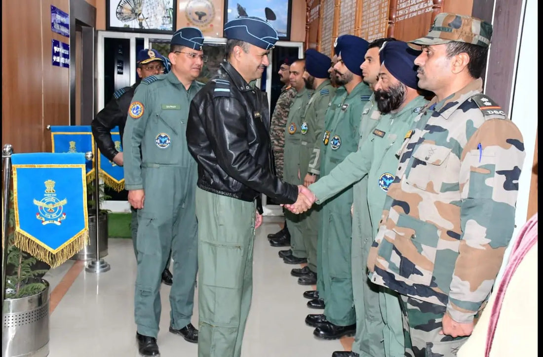 Air Marshal B Manikantan Reviews Operational Preparedness, Celebrates New Year with IAF Troops