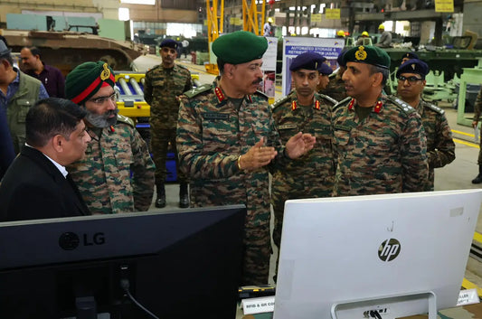 Lt Gen Rajiv K Sahni Conducts Comprehensive Review of Production Activities at Southern Command's Army Base Workshop in Pune
