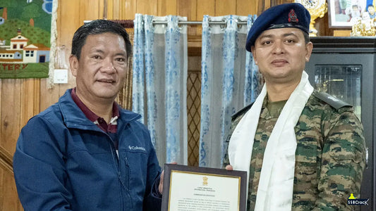 Major Rohit Gogoi Receives Chief Minister’s Commendation for Service in Tawang
