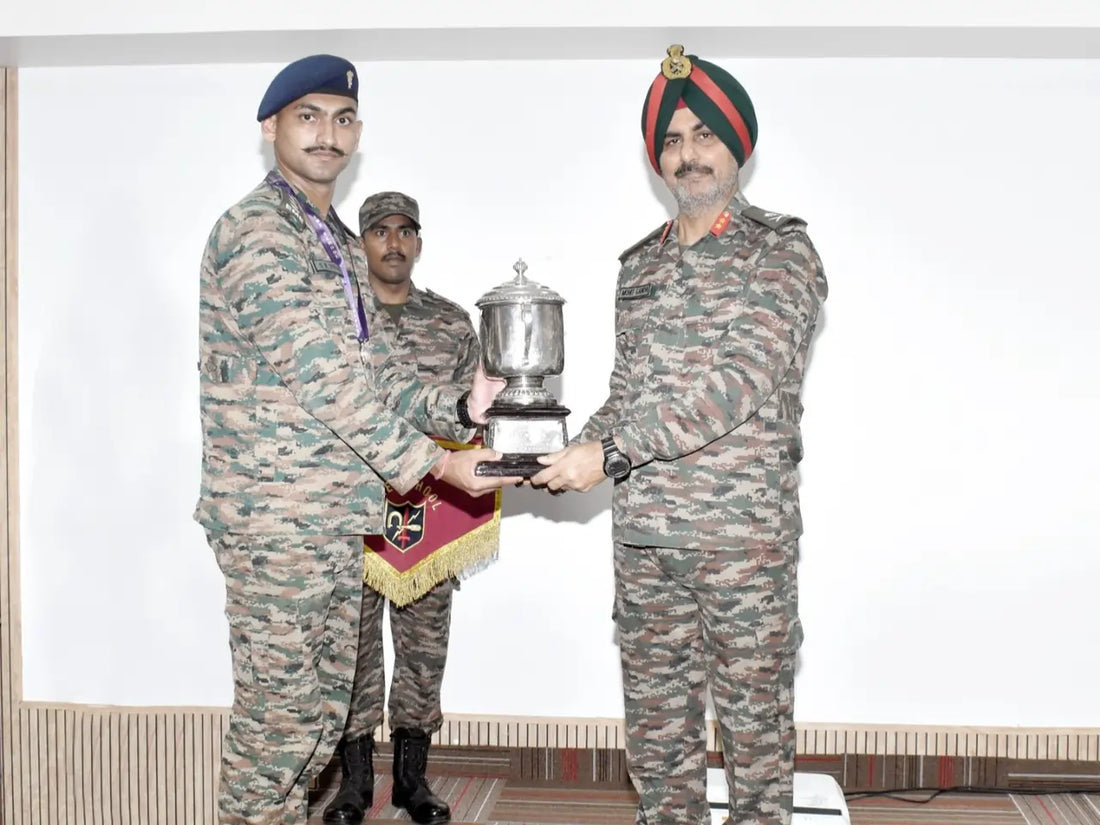 Captain Sudhir Kumar Tiwari Honored as Top Graduate at EME School Vadodara's Young Officers’ Course