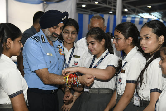 Delhi Students Honor IAF Personnel in Raksha Bandhan Ceremony at Air Force Station