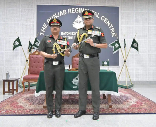 Lt Gen Vijay B Nair Takes Over as Colonel of Punjab Regiment from Lt Gen Anindya Sengupta