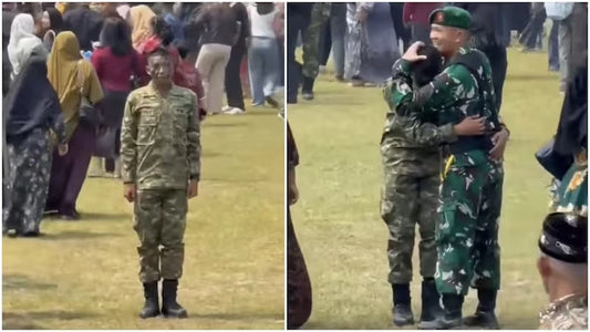 Indonesian Army Commander’s Warm Hug to Lone Recruit at Graduation Goes Viral