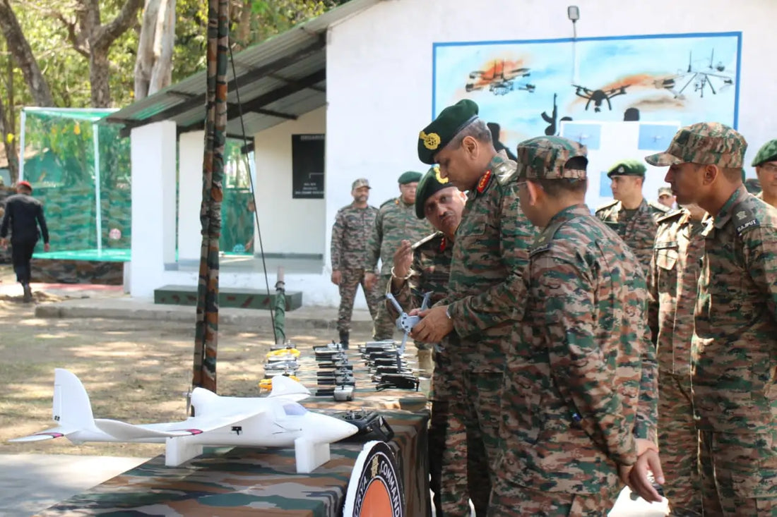 Lt Gen Anindya Sengupta Assesses Drone Training and Readiness at Banbasa Military Station