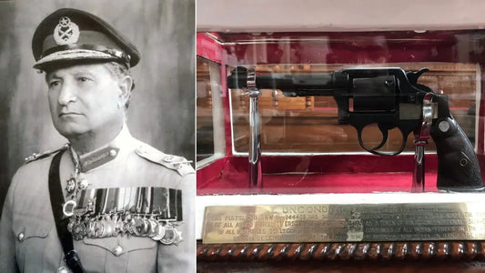 Indian Military Academy Displays War Relics: Pistol of Lt Gen AAK Niazi and Upside-Down Pakistani Flag