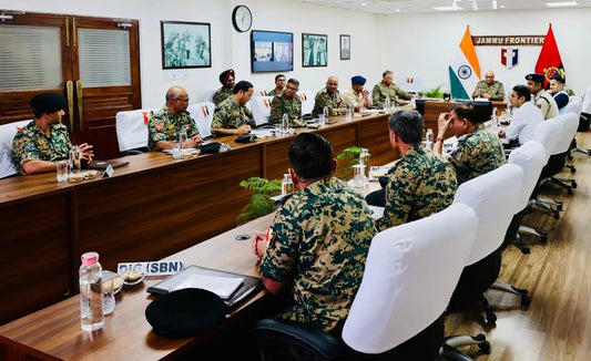 Lt General Pratik Sharma Leads Security Review at Joint Control Centres, BSF Jammu HQ