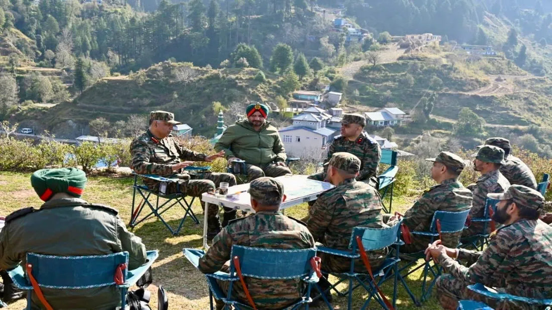 Lt Gen Prasanna Kishore Mishra Assesses Security and Praises Troops in Basantgarh