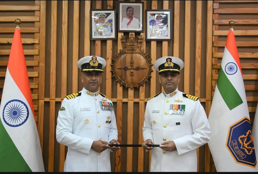 Captain Chandra Shekhar Agan Takes Command of INS Vajrakosh at Naval Base Karwar