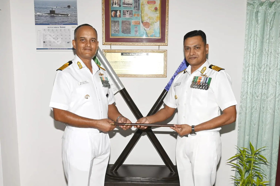 Captain Amit Kumar Sinha Takes Command of INS Kadamba in Pivotal Leadership Transition