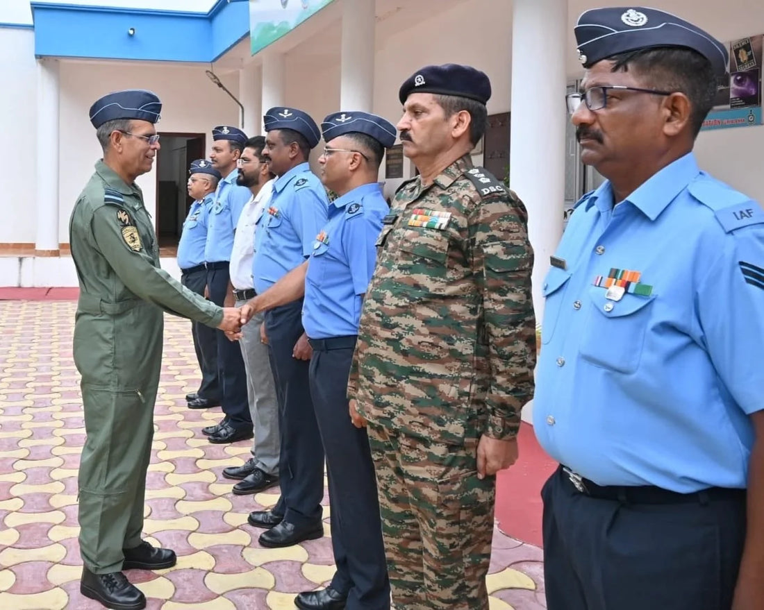 Air Marshal Jasvir Singh Mann Assesses Operational Preparedness at Air Force Station Suryalanka