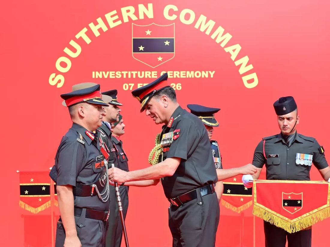 Colonel Sunil Kumar Kashyap and Lance Havildar Ajay Cahaar Receive GOC-in-C Commendation at Southern Command Investiture Ceremony