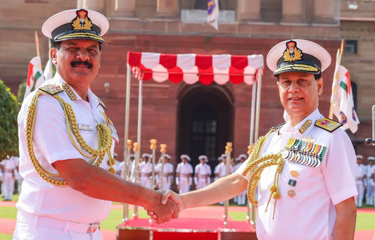 Vice Admiral Ajay Kochhar's Strategic Visit to Discuss Operational Readiness with Admiral Dinesh K Tripathi