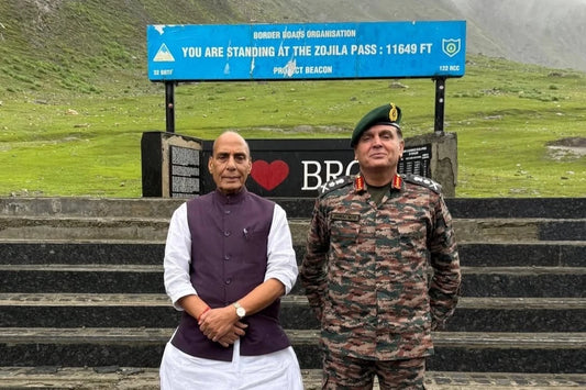 Defence Minister Rajnath Singh Engages with Soldiers at Zojila Pass During Visit for Kargil Vijay Diwas