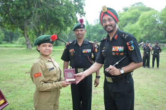 Maj Gen Sarabjit Singh Bakshi Reviews NCC Cadet Training at Kamptee Camp