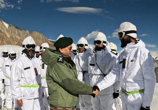 Indian Army Chief Reunites with Former Battalion at Siachen, Announces Formation of New "Rudra" Brigade