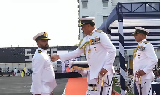 Indian Navy's Commander Saurabh Kumar Honored with Nao Sena Medal for Gallant Missile Evasion