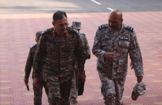 Air Marshal George Thomas Reviews Western Front Preparedness at Chandimandir, Meets Western Command Chief