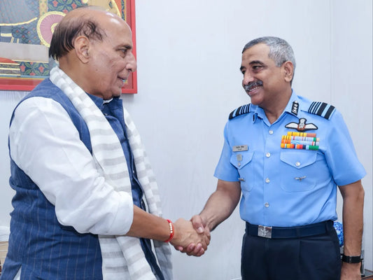 Air Marshal Ashutosh Dixit Meets Rajnath Singh Before Taking Over as IAF Chief